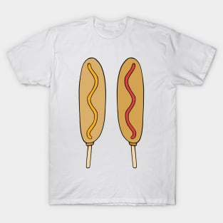 Mustard and Ketchup Corndog Fair Food T-Shirt